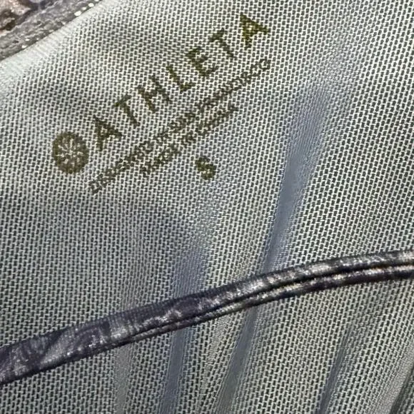 Athleta Women's blue purple boho print blouson dress, built in bra, strappy, S - Picture 8 of 8